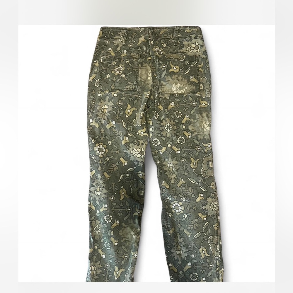 Anthropologie The Wanderer Olive Green Paisley Pants - Picture 4 of 5
